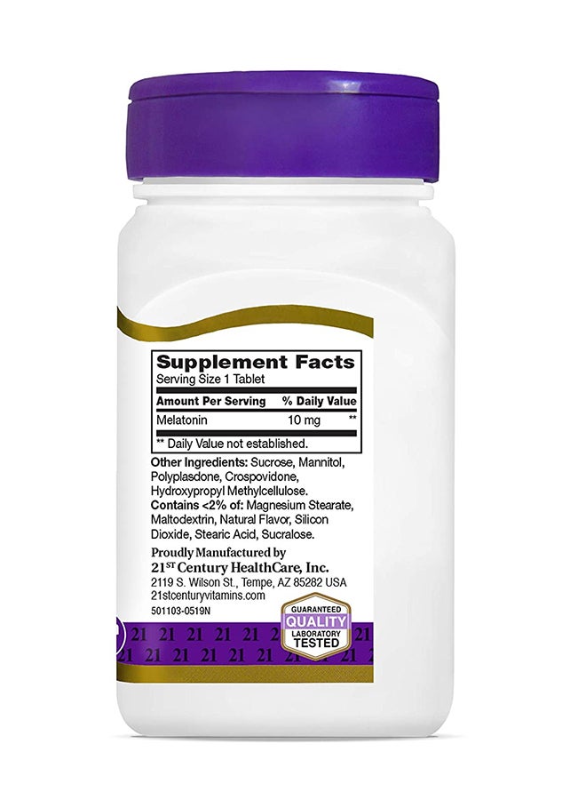 القرن الحادي والعشرون أقراص الميلاتونين سريعة الذوبان الكرز 10 ملغ 120 عدد - Image 3